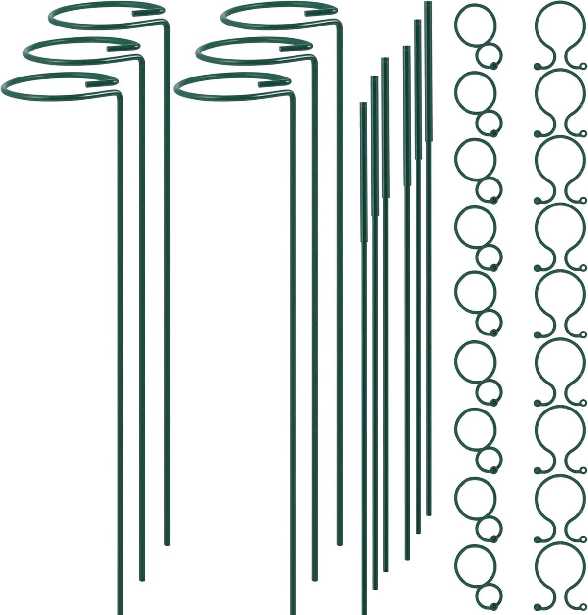 Plant Stake Support, Adjustable Height 12" or 24" for Garden Support Stake