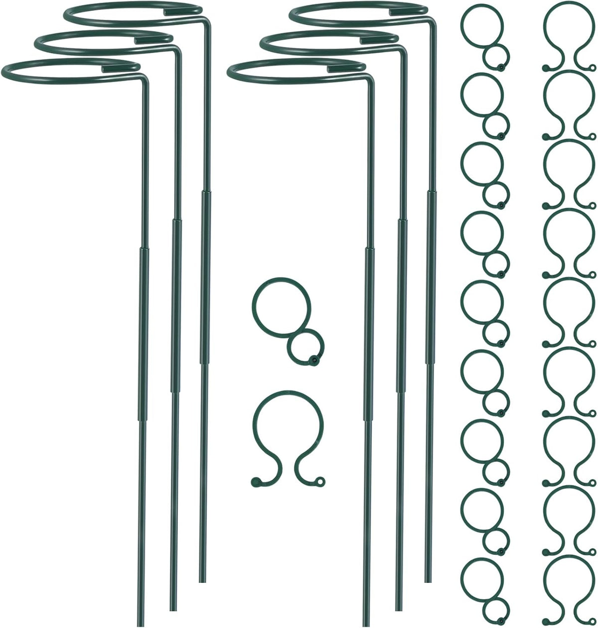 Plant Stake Support, Adjustable Height 12" or 24" for Garden Support Stake