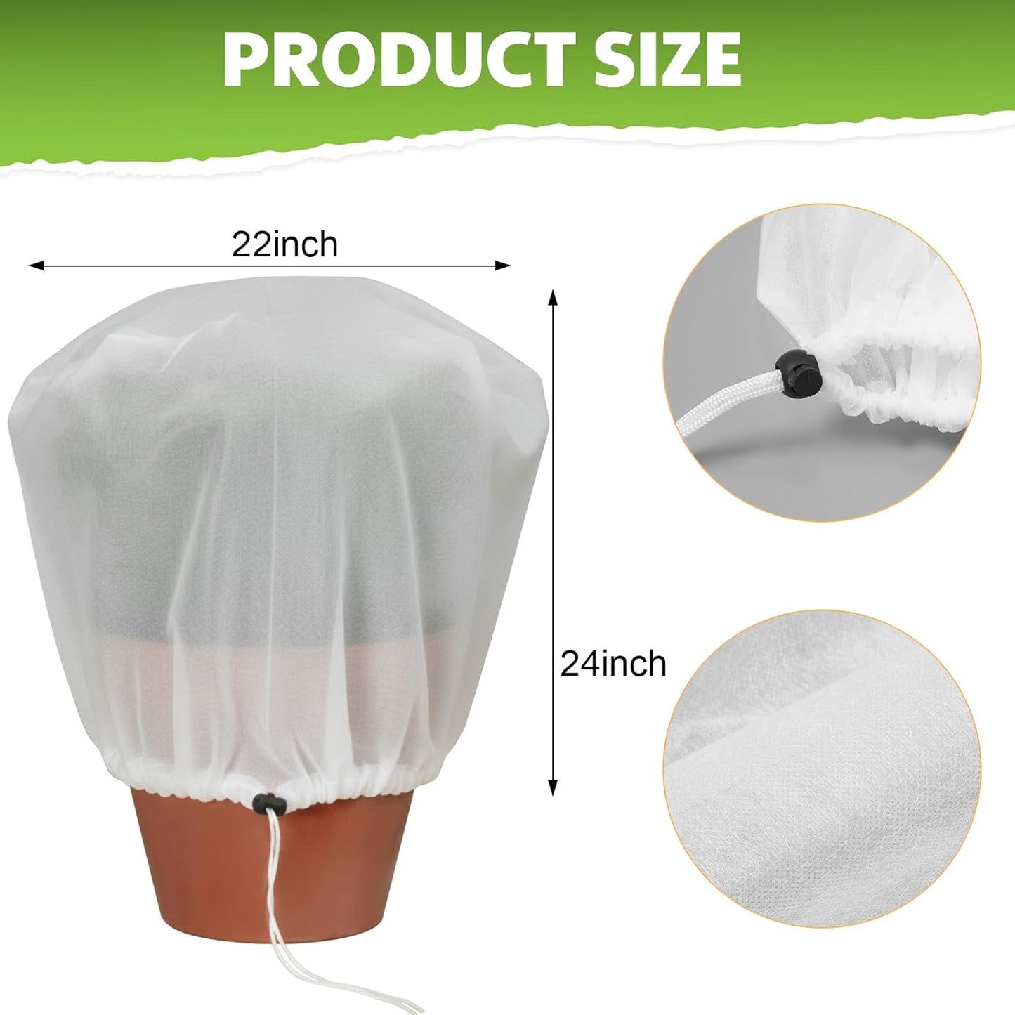 7 Pcs Plant Covers Freeze Protection, Row Cover & Tree Covers Winter