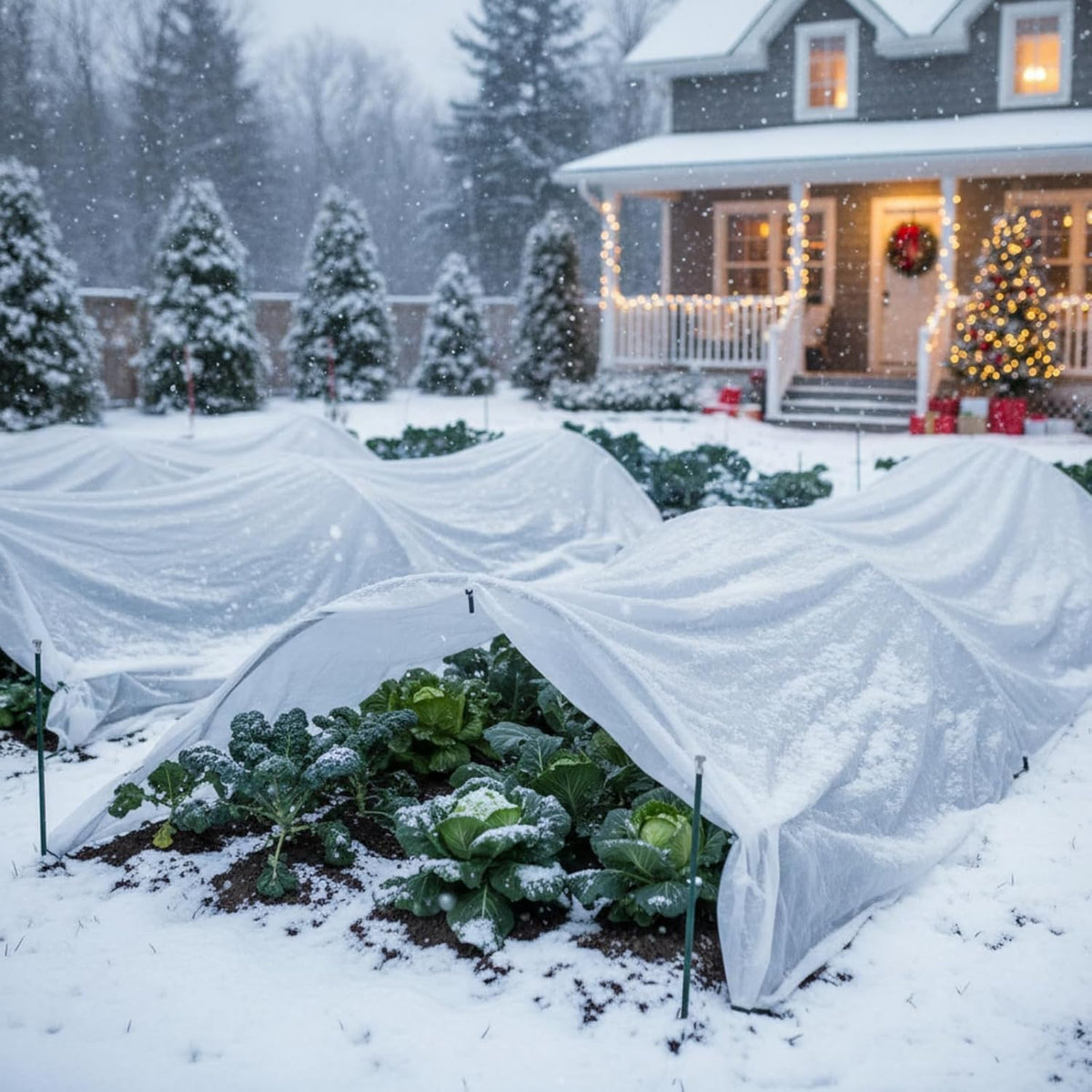7 Pcs Plant Covers Freeze Protection, Row Cover & Tree Covers Winter