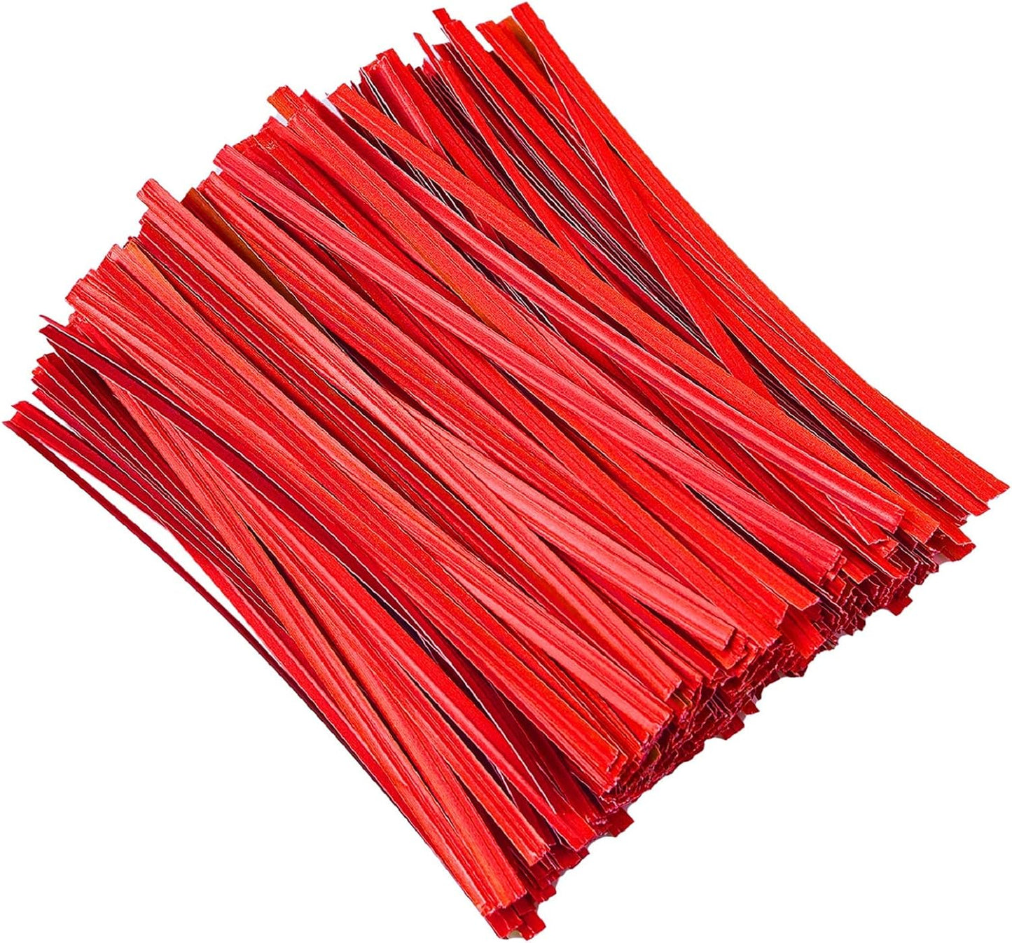 1000 Pcs 5" Red Twist Ties, Plant Ties Cable Ties Reusable Bread Ties for Party Cello Candy Coffee Treat Bags Cake Pops