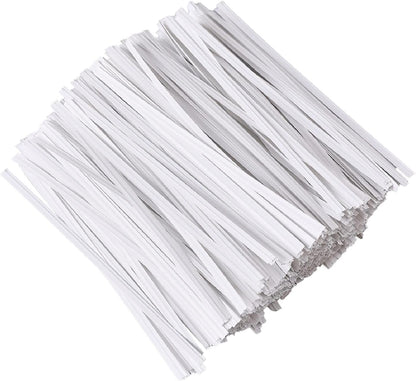 1000 Pcs 5" Red Twist Ties, Plant Ties Cable Ties Reusable Bread Ties for Party Cello Candy Coffee Treat Bags Cake Pops