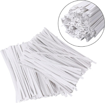 1000 Pcs 5" Red Twist Ties, Plant Ties Cable Ties Reusable Bread Ties for Party Cello Candy Coffee Treat Bags Cake Pops