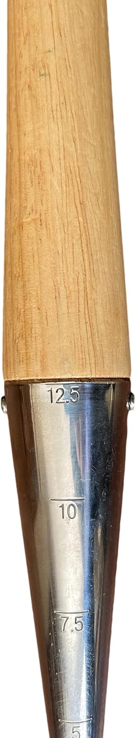 Steel Dibber Planter Tool for Planting Seeds & Bulbs - High Carbon Steel & Comfortable Wood Carved Handle - for Consistent Planting Flowers Tulips, Daffodils, Dahlias