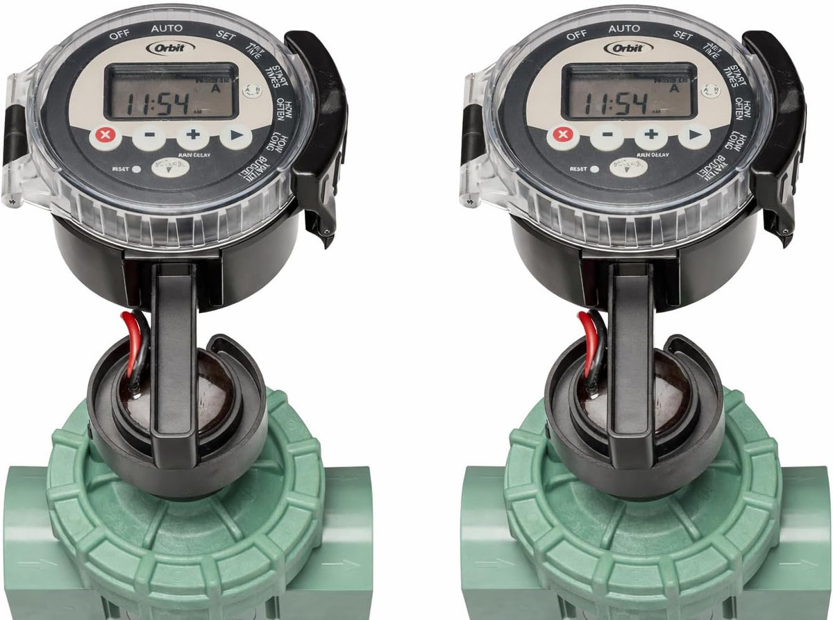 2-Pack 57860 Battery Operated Sprinkler Timer with Valve - Battery-Operated Sprinkler Timer with Valve for Easy Watering