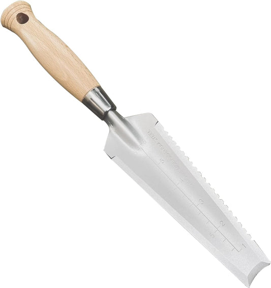 13.3" Alloy Steel Weeding Transplanter, Hori Hori Knife, Digging Trowel with Serrated Edge, Garden Root Cutter, and Dandelion Trowel for Propagation and Transplanting