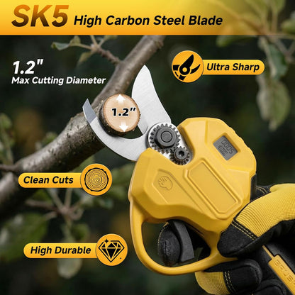 2-in-1 Cordless Pruning Shears with Extension Pole for Dewalt 20V Max