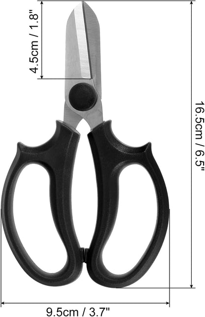 Floral Scissor, 3 Pcs Garden Scissors Floral Shears Gardening Pruning Shears Scissors with Comfort Grip Handle for Plants Trimming, White