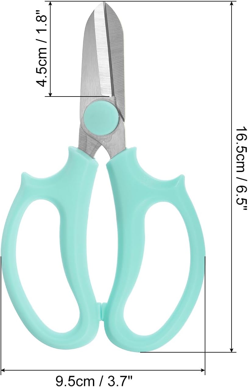 Floral Scissor, 3 Pcs Garden Scissors Floral Shears Gardening Pruning Shears Scissors with Comfort Grip Handle for Plants Trimming, White