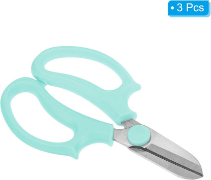 Floral Scissor, 3 Pcs Garden Scissors Floral Shears Gardening Pruning Shears Scissors with Comfort Grip Handle for Plants Trimming, White