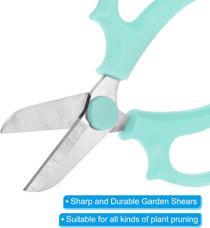 Floral Scissor, 3 Pcs Garden Scissors Floral Shears Gardening Pruning Shears Scissors with Comfort Grip Handle for Plants Trimming, White