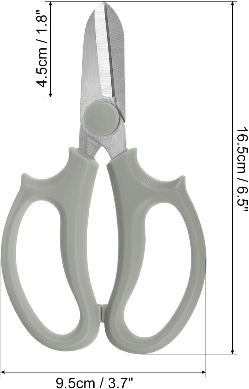 Floral Scissor, 3 Pcs Garden Scissors Floral Shears Gardening Pruning Shears Scissors with Comfort Grip Handle for Plants Trimming, White