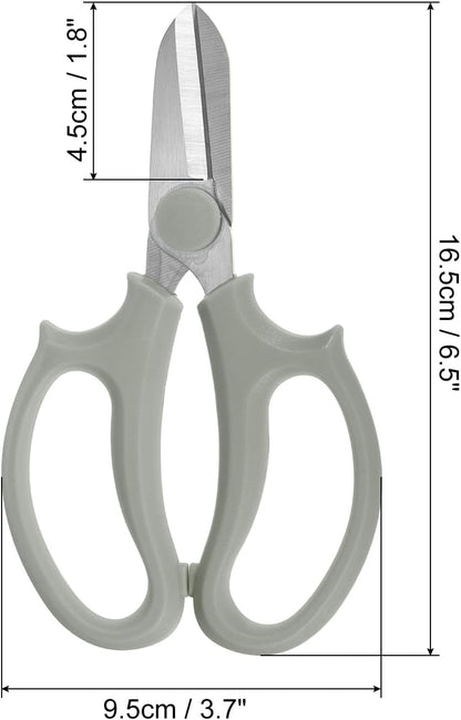 Floral Scissor, 3 Pcs Garden Scissors Floral Shears Gardening Pruning Shears Scissors with Comfort Grip Handle for Plants Trimming, White