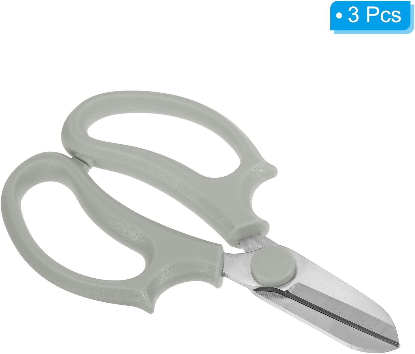 Floral Scissor, 3 Pcs Garden Scissors Floral Shears Gardening Pruning Shears Scissors with Comfort Grip Handle for Plants Trimming, White