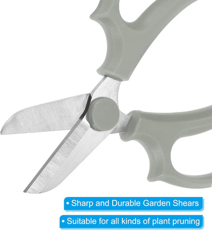 Floral Scissor, 3 Pcs Garden Scissors Floral Shears Gardening Pruning Shears Scissors with Comfort Grip Handle for Plants Trimming, White