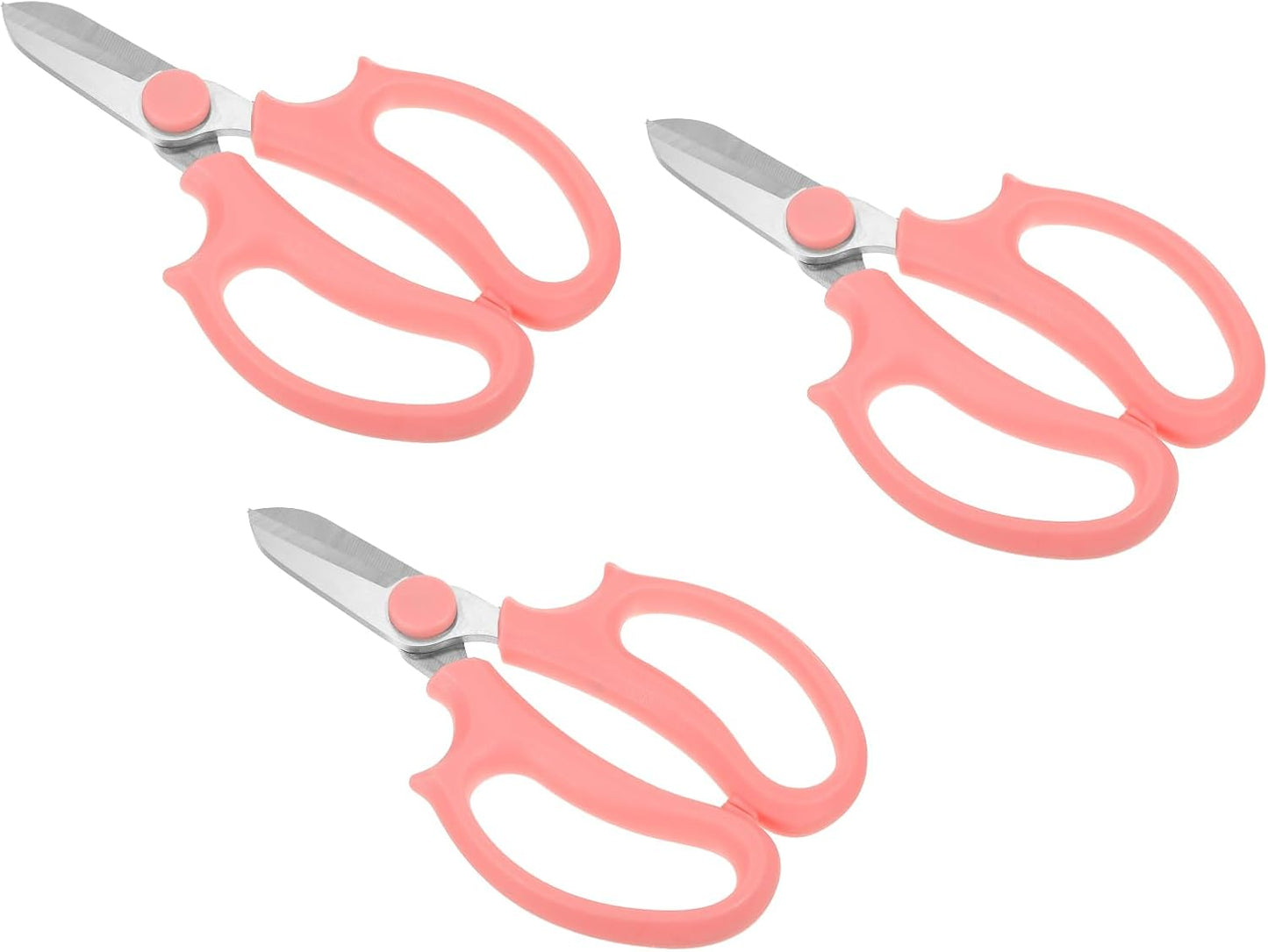 Floral Scissor, 3 Pcs Garden Scissors Floral Shears Gardening Pruning Shears Scissors with Comfort Grip Handle for Plants Trimming, White