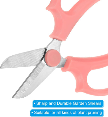 Floral Scissor, 3 Pcs Garden Scissors Floral Shears Gardening Pruning Shears Scissors with Comfort Grip Handle for Plants Trimming, White