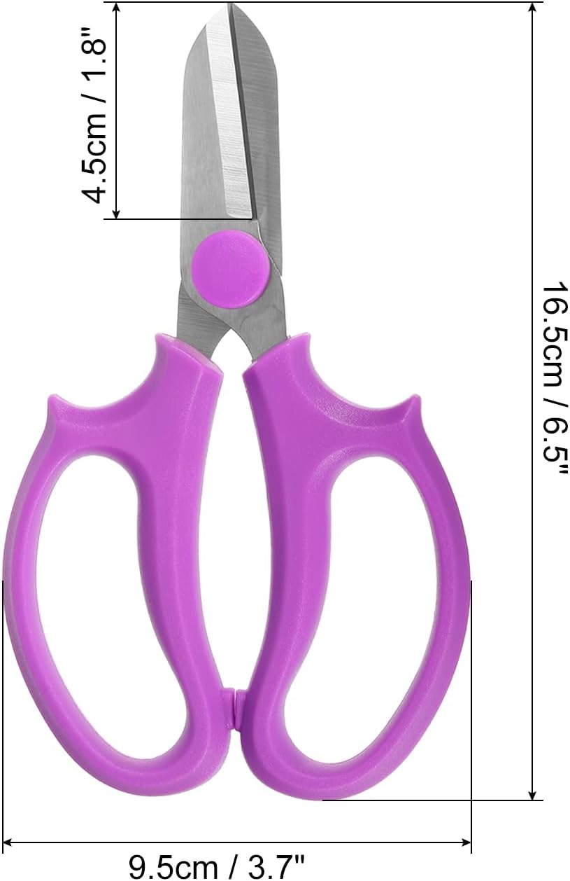 Floral Scissor, 3 Pcs Garden Scissors Floral Shears Gardening Pruning Shears Scissors with Comfort Grip Handle for Plants Trimming, White