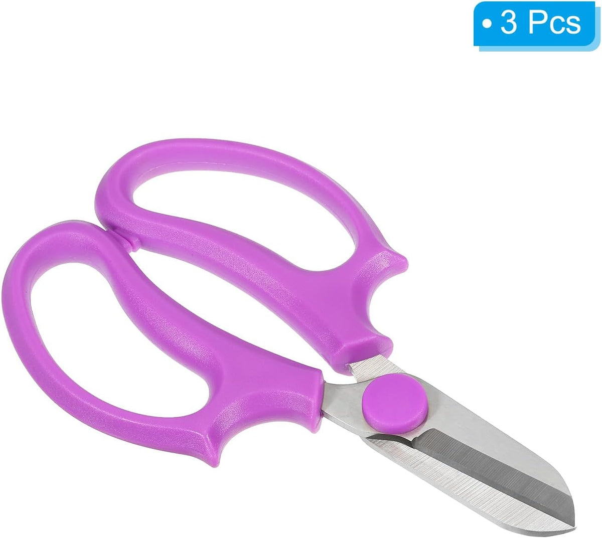 Floral Scissor, 3 Pcs Garden Scissors Floral Shears Gardening Pruning Shears Scissors with Comfort Grip Handle for Plants Trimming, White