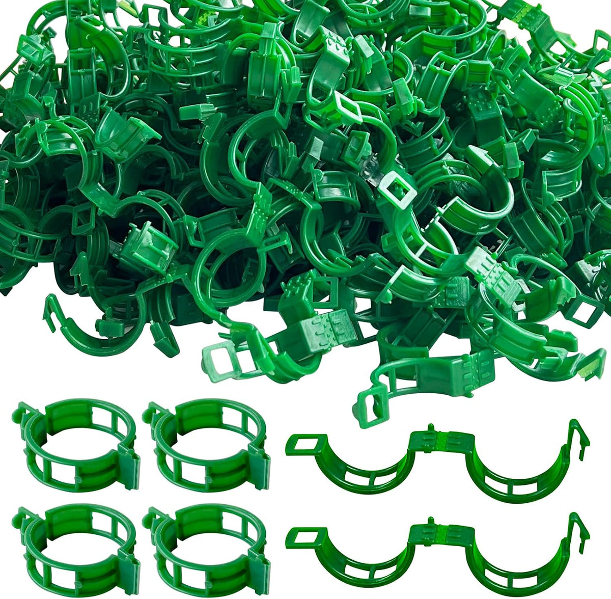300 PCS Plant Support Garden Clips,Tomato Vine Clips,Durable Crop Clips in White for Flower Vine Twine Tomato Orchid to Grow Upright and Healthier