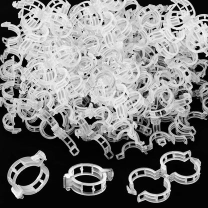 300 PCS Plant Support Garden Clips,Tomato Vine Clips,Durable Crop Clips in White for Flower Vine Twine Tomato Orchid to Grow Upright and Healthier