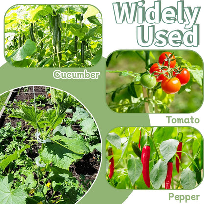 300 PCS Plant Support Garden Clips,Tomato Vine Clips,Durable Crop Clips in White for Flower Vine Twine Tomato Orchid to Grow Upright and Healthier