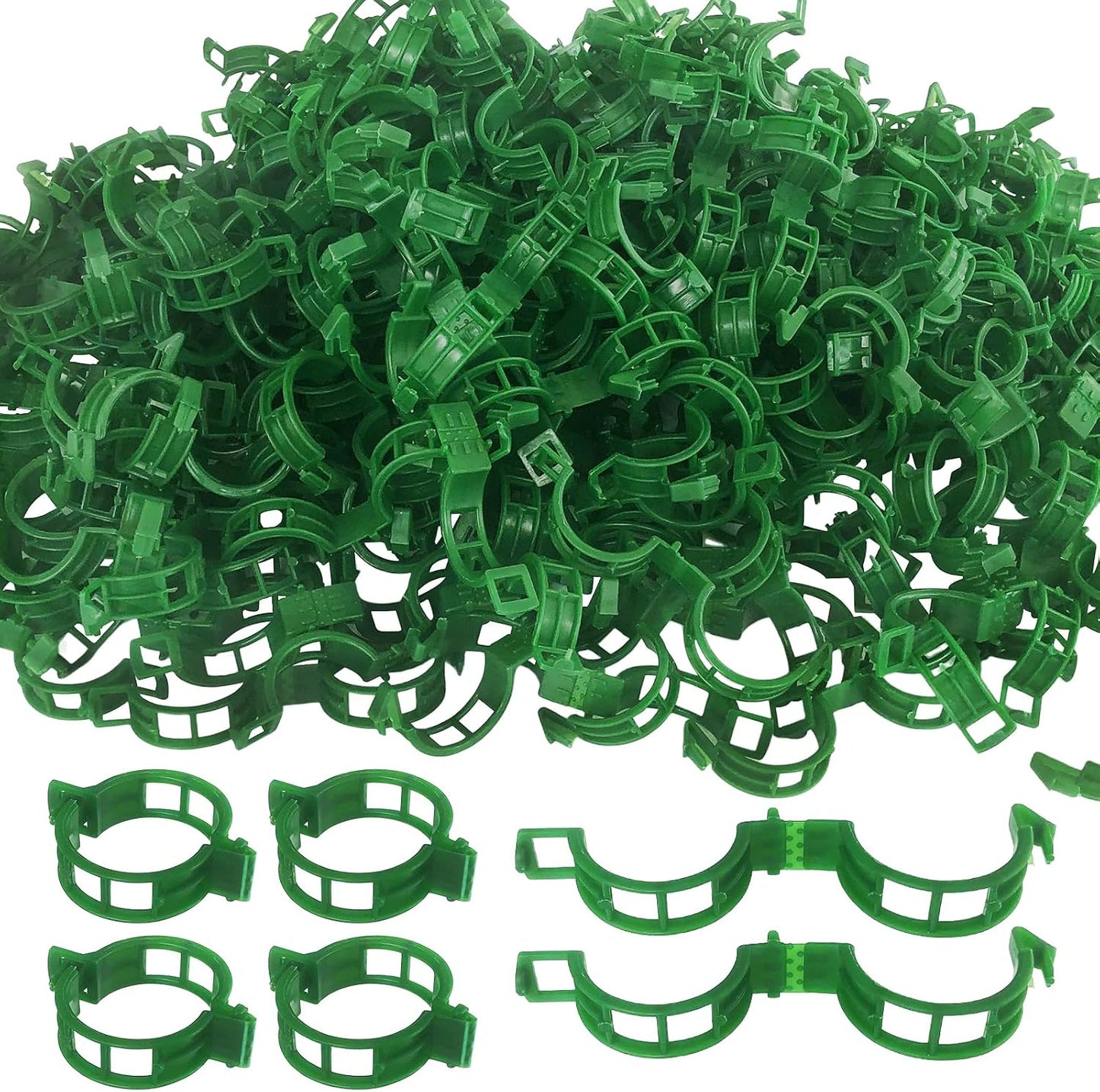 300 PCS Plant Support Garden Clips,Tomato Vine Clips,Durable Crop Clips in White for Flower Vine Twine Tomato Orchid to Grow Upright and Healthier