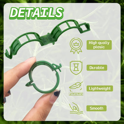 300 PCS Plant Support Garden Clips,Tomato Vine Clips,Durable Crop Clips in White for Flower Vine Twine Tomato Orchid to Grow Upright and Healthier