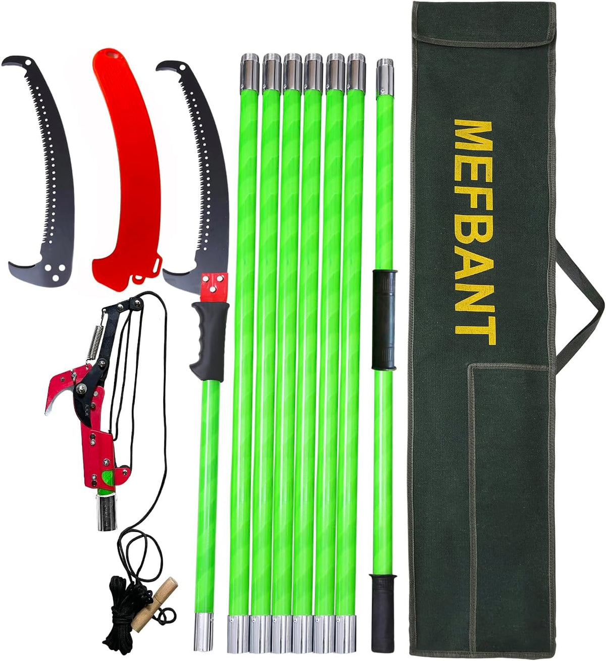 Pole Saw for Tree Trimming - 30.1 FT Extendable Tree Pruner, Long Handle Tree Trimmer, High Reach Branch Cutter, Heavy Duty Pole Pruning Saw, Tree Cutting Tool for Hard-to-Reach Branches