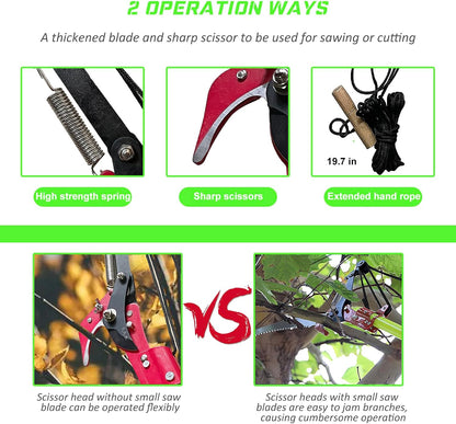 Pole Saw for Tree Trimming - 30.1 FT Extendable Tree Pruner, Long Handle Tree Trimmer, High Reach Branch Cutter, Heavy Duty Pole Pruning Saw, Tree Cutting Tool for Hard-to-Reach Branches