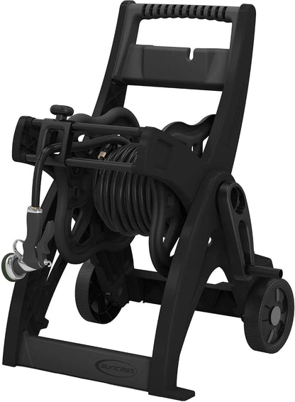 Hosemobile Hose Reel Cart, 175 ft Capacity, with Wheels and Handle, Black