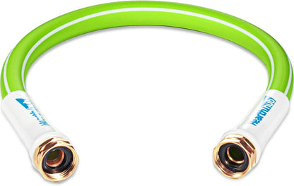 Short Garden Leader Hose - 5/8 Inch Lightweight All-Weather Water Hose - Durable And Flexible, Leakproof Connections, Kink Resistant - Rubber Garden Hose With 3/4" Fittings (1 FT)