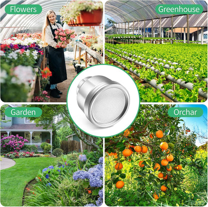 Water Nozzle with 2000 Tiny Holes, 3/4'' Aluminium Alloy Water Hose Nozzle with PTFE Thread Seal Tape for Outdoor Garden Watering Flowers, Plants, Greenhouse, Nurseryman, Container