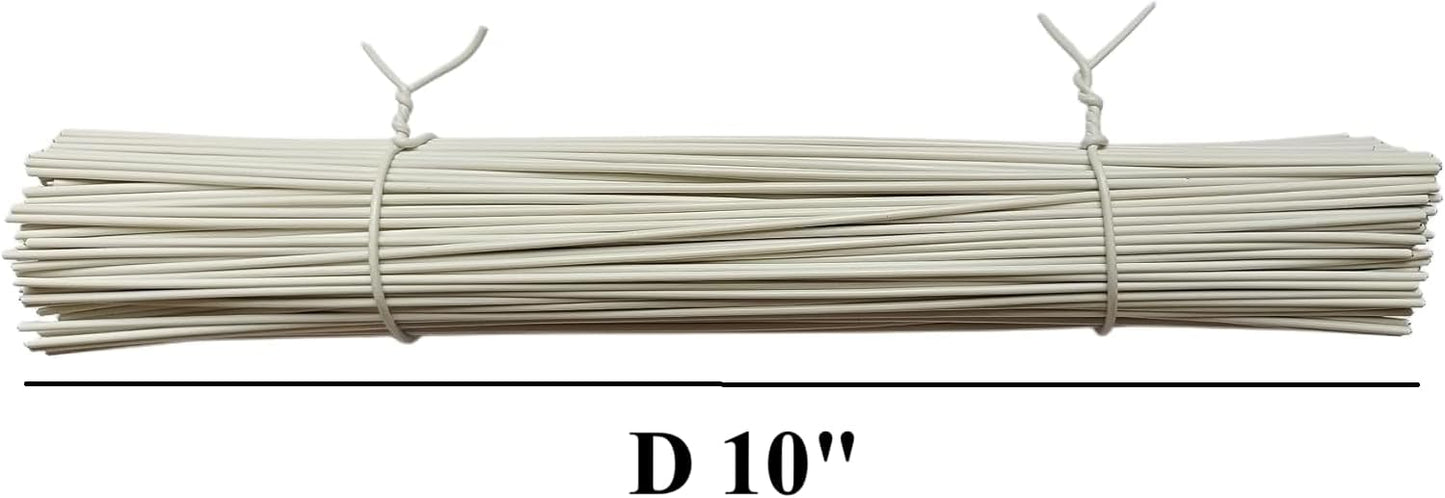 300 Pcs Plastic Twist Ties, Garden Plant Twist Tie Cable Tie, Plastic Cable Ties for Bread Candy Bags, Gift Bags (White,8 inches)