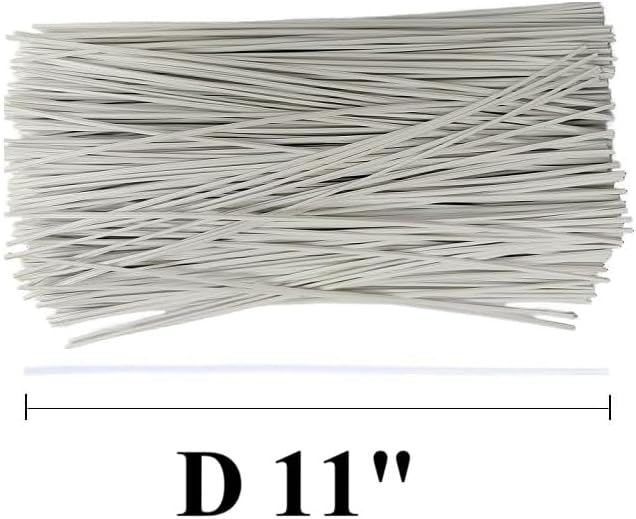 300 Pcs Plastic Twist Ties, Garden Plant Twist Tie Cable Tie, Plastic Cable Ties for Bread Candy Bags, Gift Bags (White,8 inches)