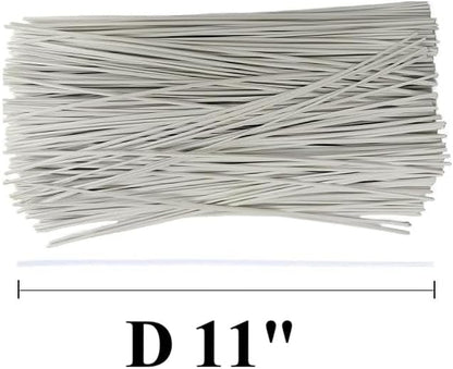 300 Pcs Plastic Twist Ties, Garden Plant Twist Tie Cable Tie, Plastic Cable Ties for Bread Candy Bags, Gift Bags (White,8 inches)