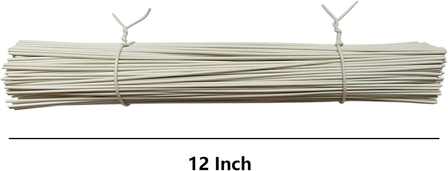 300 Pcs Plastic Twist Ties, Garden Plant Twist Tie Cable Tie, Plastic Cable Ties for Bread Candy Bags, Gift Bags (White,8 inches)