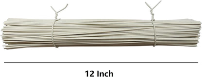 300 Pcs Plastic Twist Ties, Garden Plant Twist Tie Cable Tie, Plastic Cable Ties for Bread Candy Bags, Gift Bags (White,8 inches)