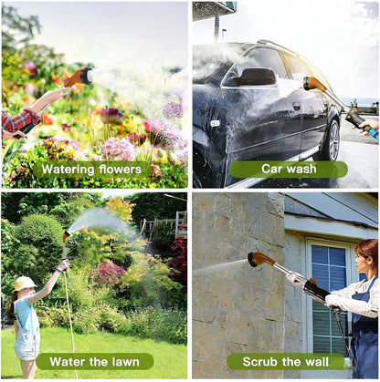 Watering Wand 16-Inch, Heavy Duty Garden Wand with 8 Spray Patterns | Ergonomic & Lightweight for Easy Watering | Ideal for Hanging Baskets, Potted Plants, Window Boxes，Blackish Green