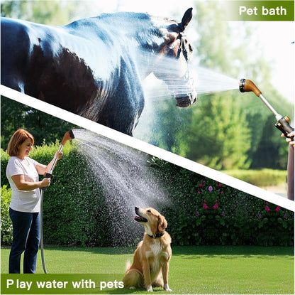 Watering Wand 16-Inch, Heavy Duty Garden Wand with 8 Spray Patterns | Ergonomic & Lightweight for Easy Watering | Ideal for Hanging Baskets, Potted Plants, Window Boxes，Blackish Green