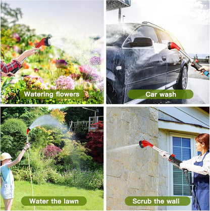 Watering Wand 16-Inch, Heavy Duty Garden Wand with 8 Spray Patterns | Ergonomic & Lightweight for Easy Watering | Ideal for Hanging Baskets, Potted Plants, Window Boxes，Blackish Green