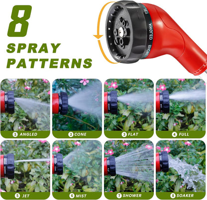 Watering Wand 16-Inch, Heavy Duty Garden Wand with 8 Spray Patterns | Ergonomic & Lightweight for Easy Watering | Ideal for Hanging Baskets, Potted Plants, Window Boxes，Blackish Green