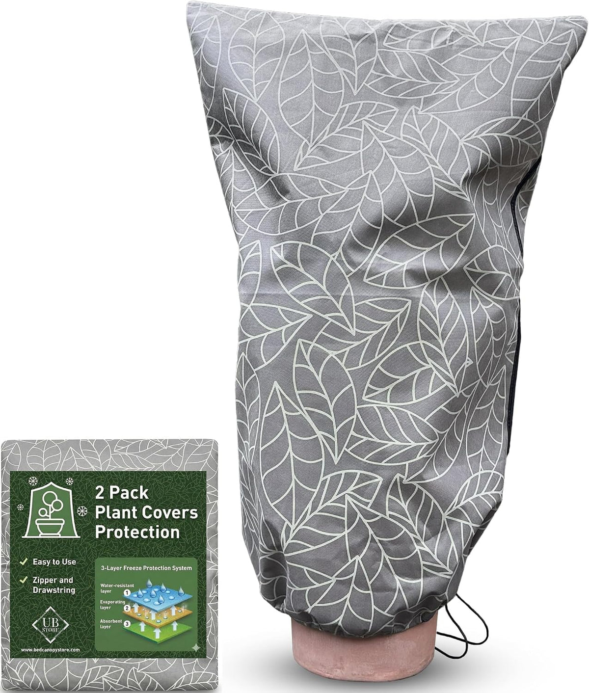 Plant Covers Freeze Protection 32"x47" | 2-Pack Winter Frost Blankets