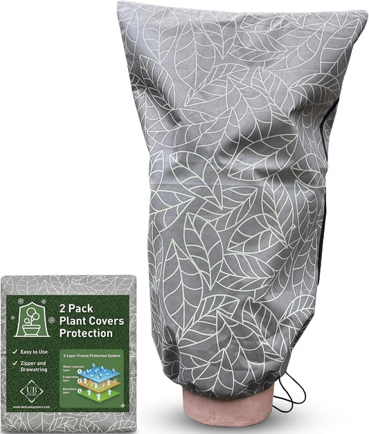 Plant Covers Freeze Protection 32"x47" | 2-Pack Winter Frost Blankets