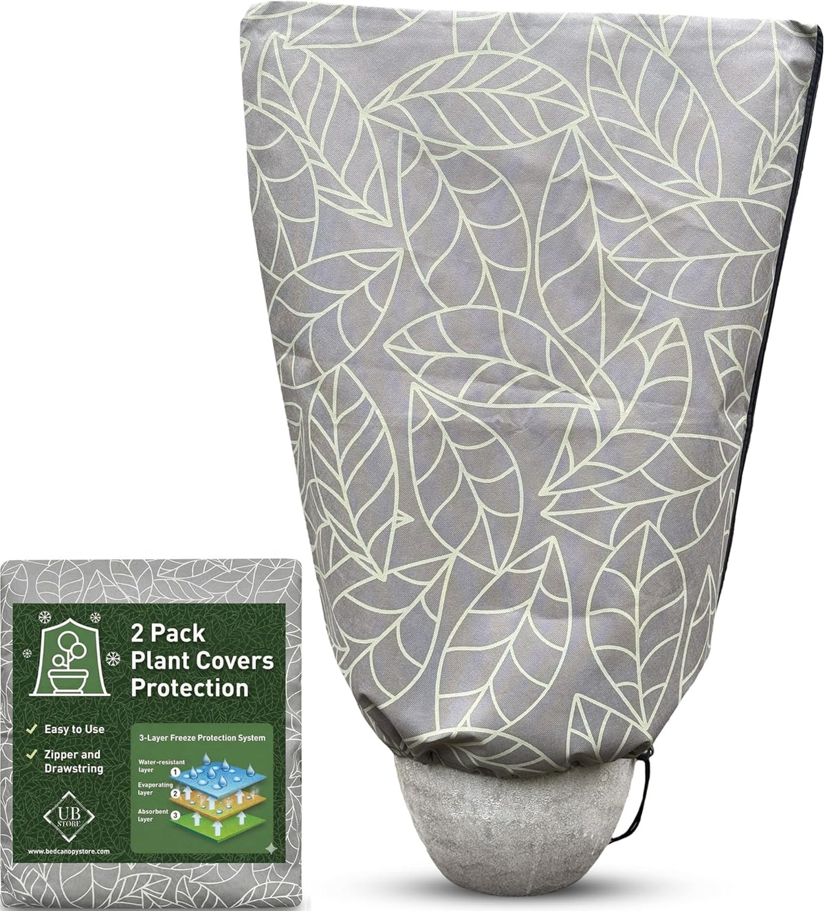 Plant Covers Freeze Protection 32"x47" | 2-Pack Winter Frost Blankets