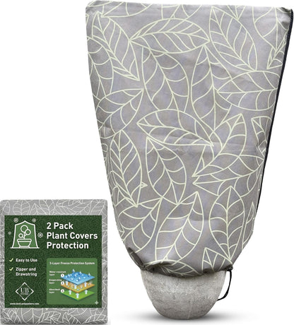 Plant Covers Freeze Protection 32"x47" | 2-Pack Winter Frost Blankets