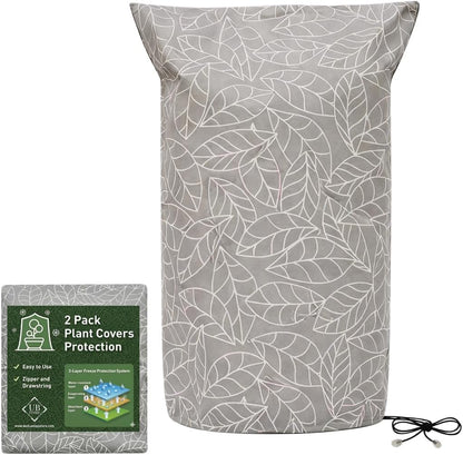 Plant Covers Freeze Protection 32"x47" | 2-Pack Winter Frost Blankets