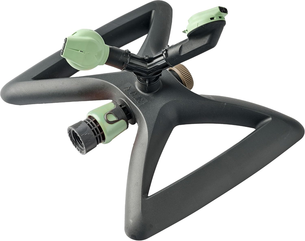 Garden Sprinkler for Yard - Rotating Lawn Sprinkler with Adjustable Spray Settings for Large Area Coverage - Garden Watering System for Outdoor Plants and Yard (Mint/Black)