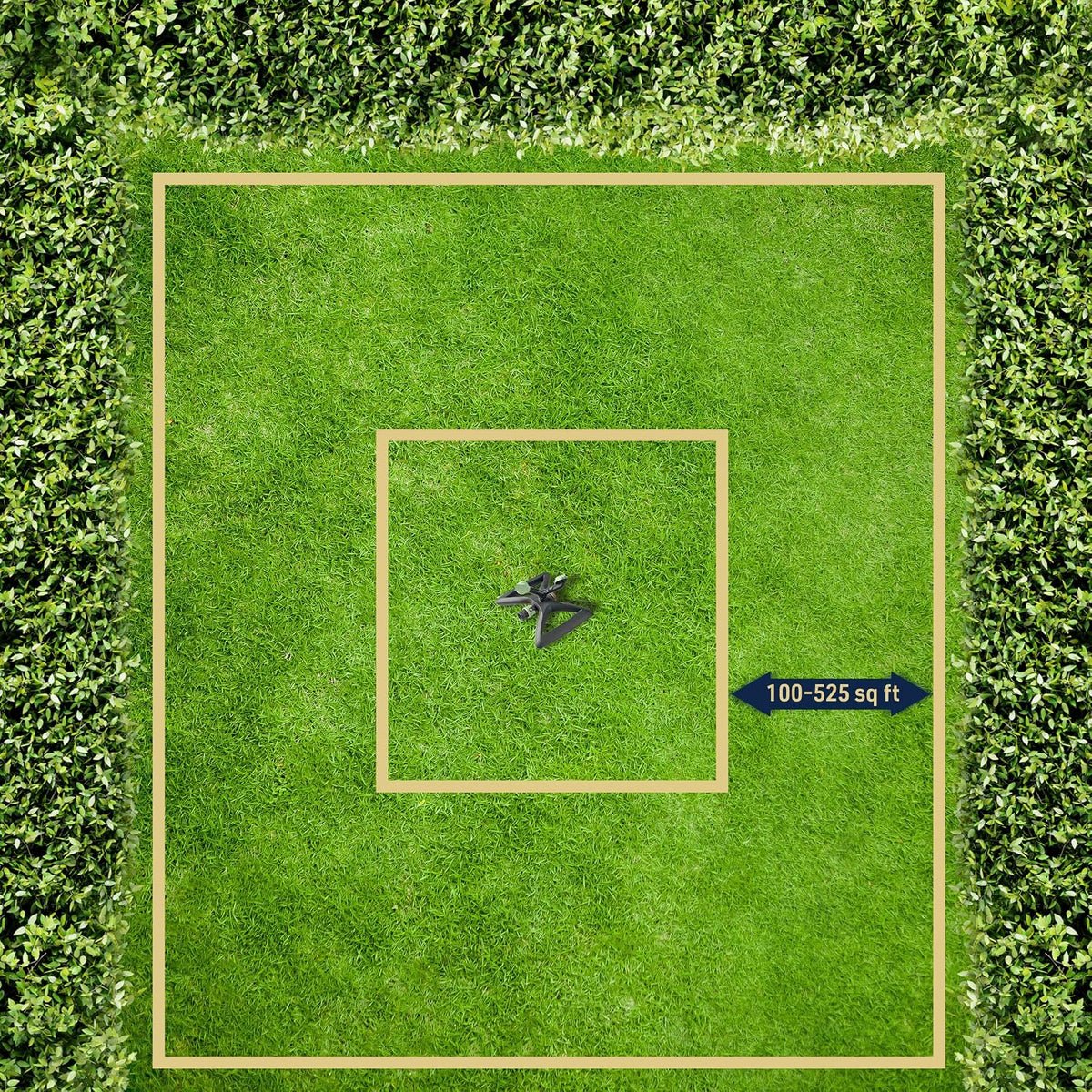 Garden Sprinkler for Yard - Rotating Lawn Sprinkler with Adjustable Spray Settings for Large Area Coverage - Garden Watering System for Outdoor Plants and Yard (Mint/Black)