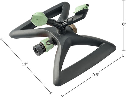 Garden Sprinkler for Yard - Rotating Lawn Sprinkler with Adjustable Spray Settings for Large Area Coverage - Garden Watering System for Outdoor Plants and Yard (Mint/Black)